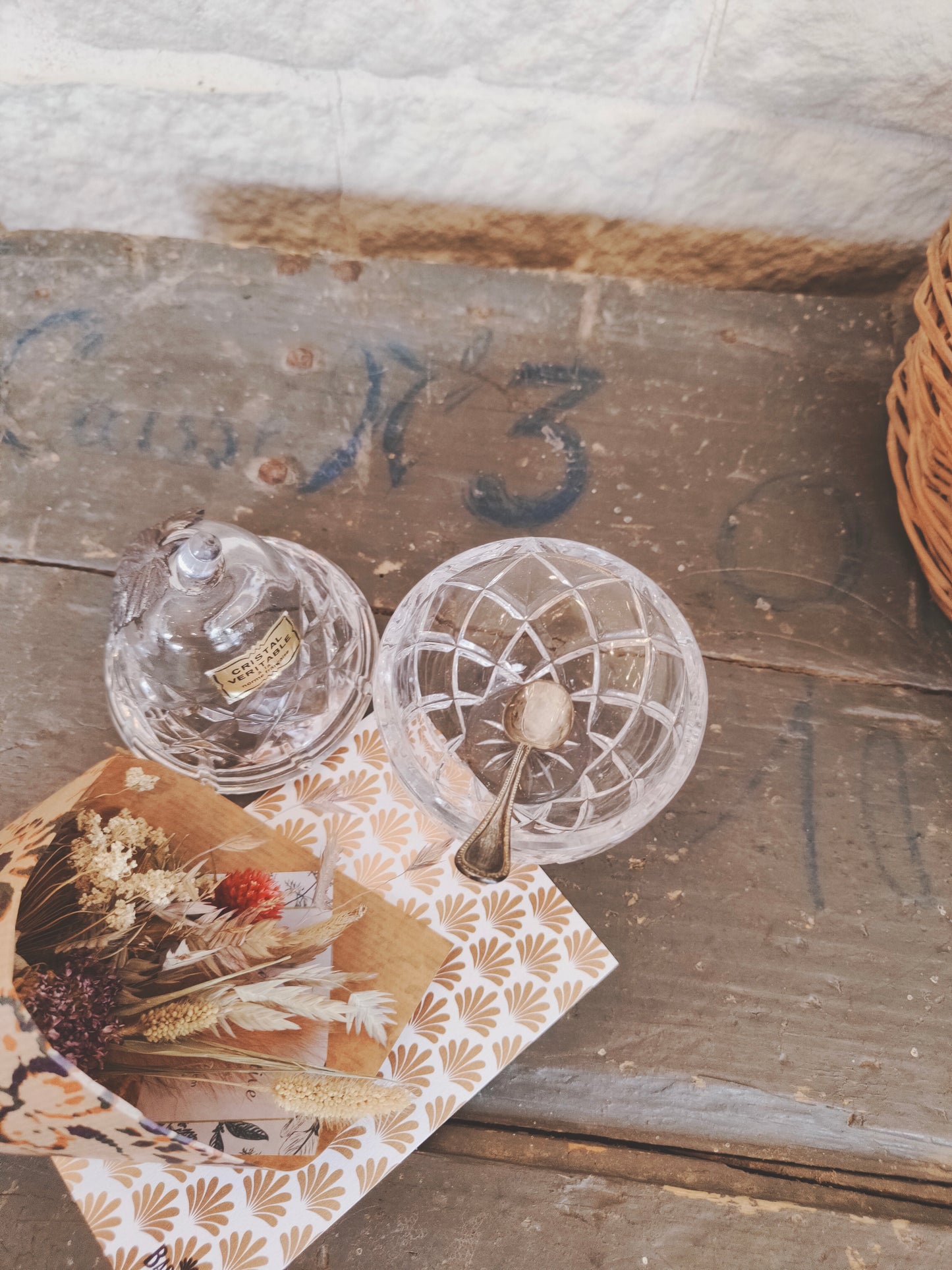 Moutardier en cristal, forme poire