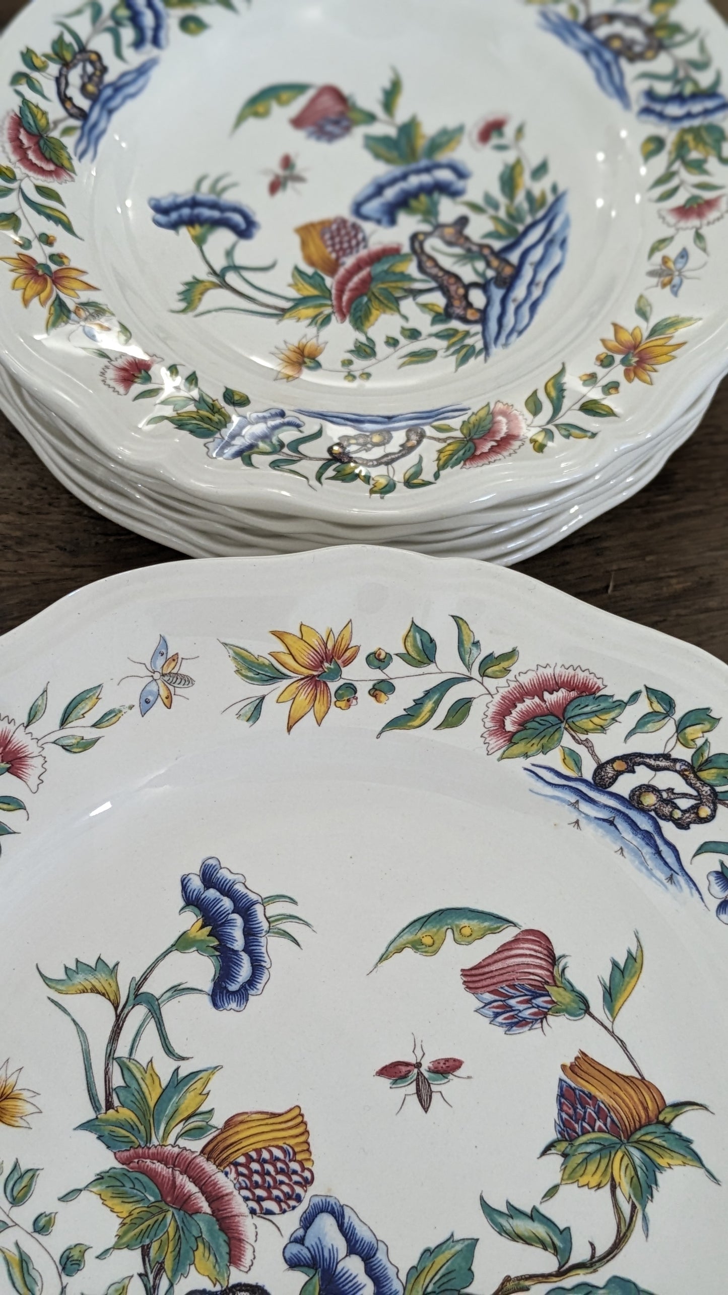 Assiettes plates Sarreguemines modèle Rouen