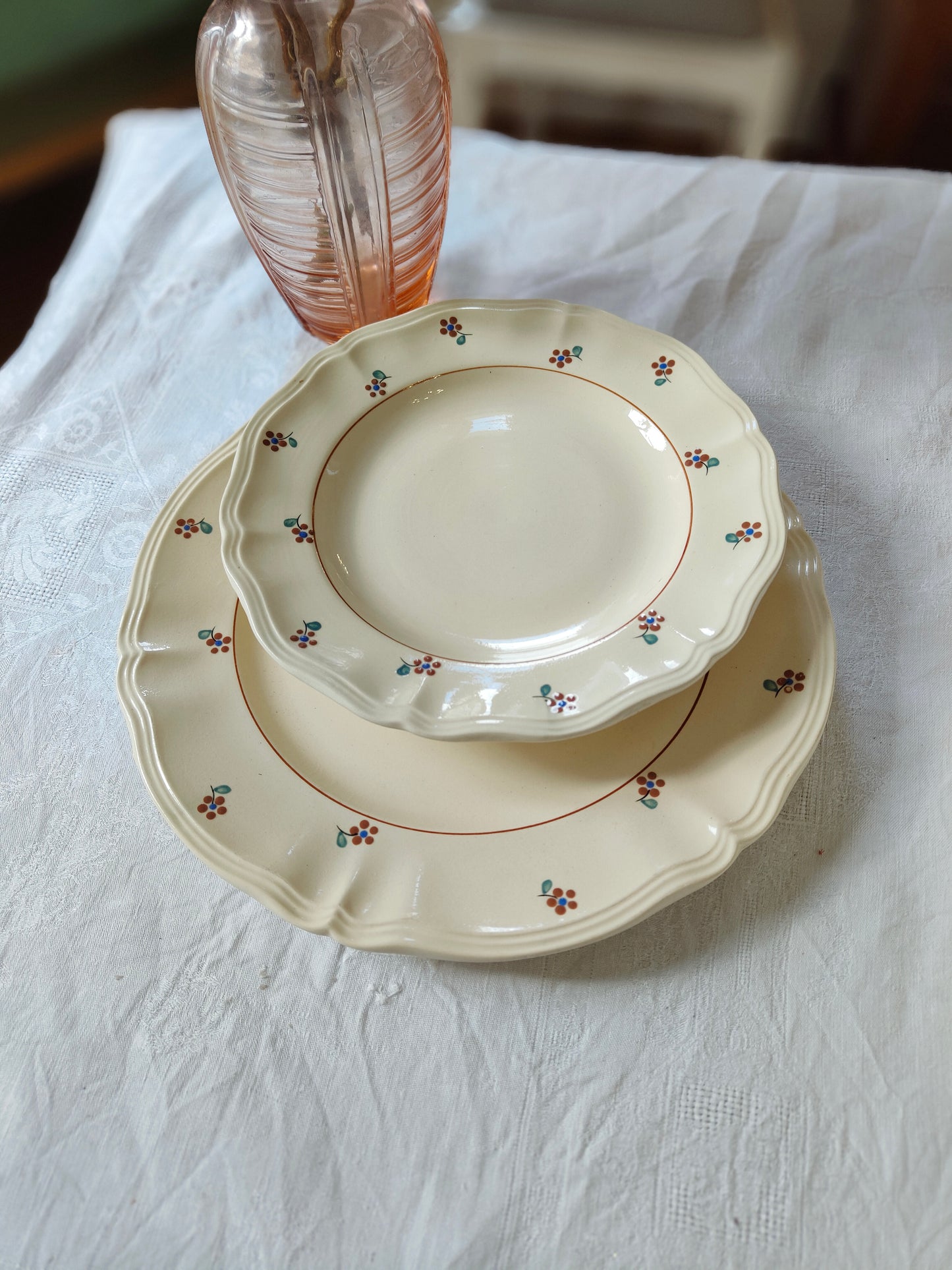 Plat de service Digoin & Sarreguemines modèle Arromanches