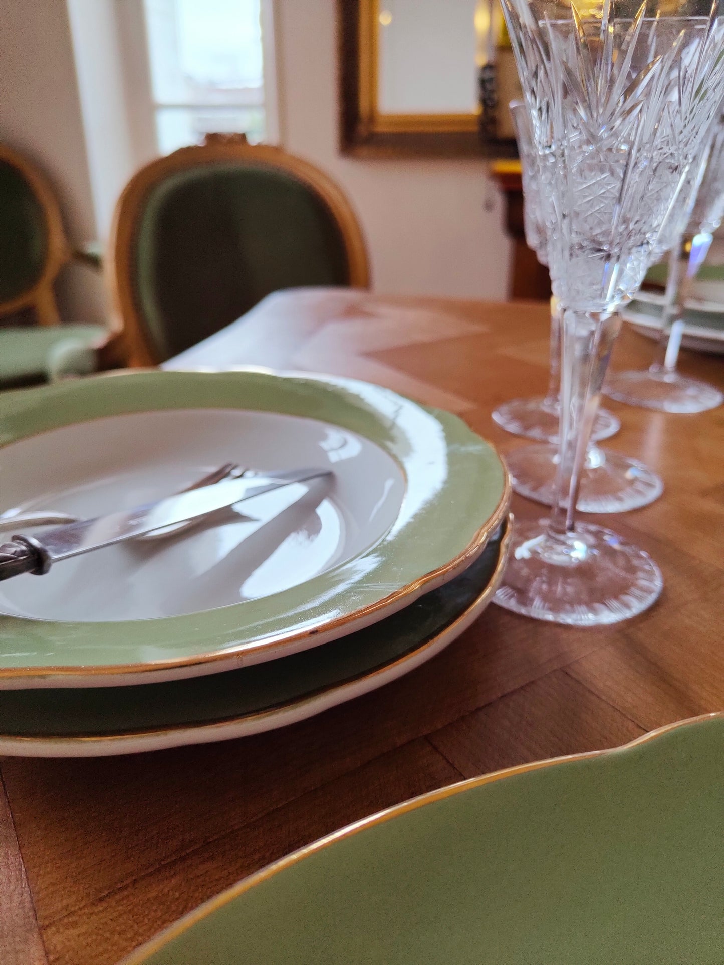 Assiette creuse KG Lunéville modèle Bagatelle