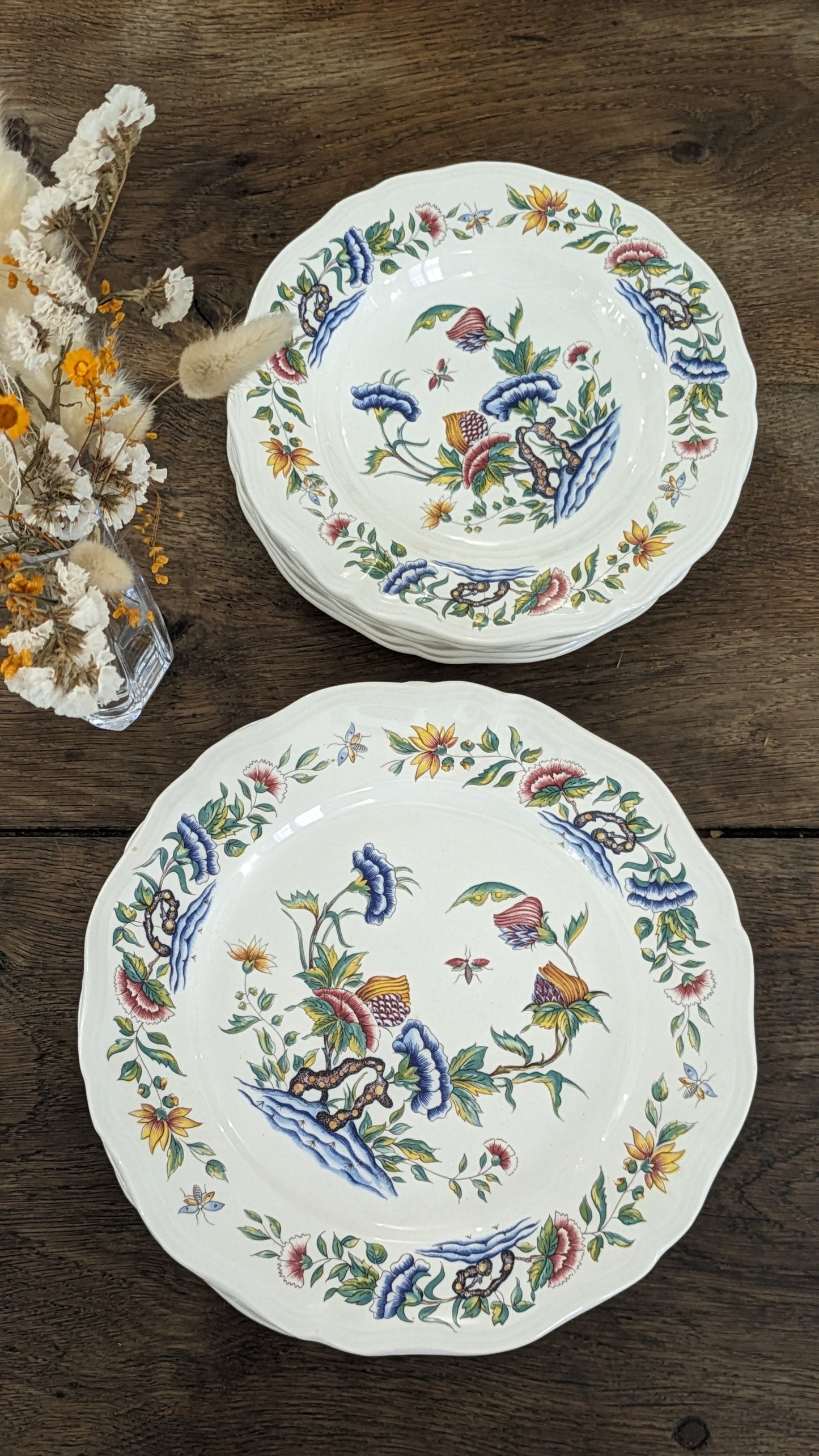 Assiettes plates Sarreguemines modèle Rouen