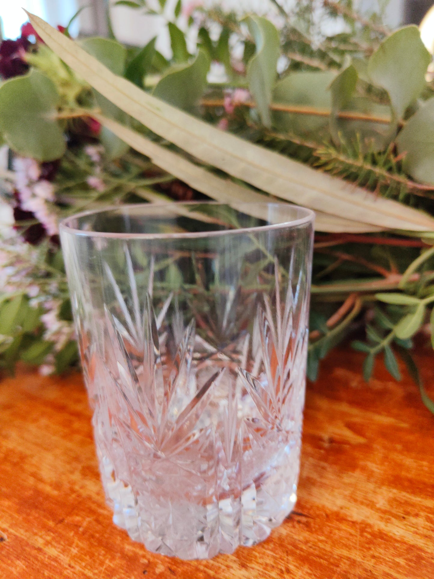 Verre à whisky en cristal taillé