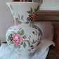 Grand vase en céramique, décors fleuris